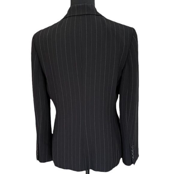 ANN Taylor LOFT Petites black/ white pinstripe blazer size 6P - Picture 3 of 5